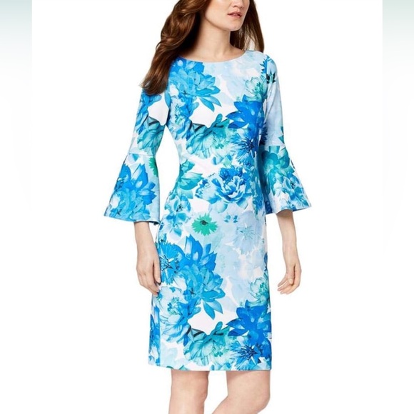 Calvin Klein Bell Sleeve Dress Size 6 - Picture 1 of 5